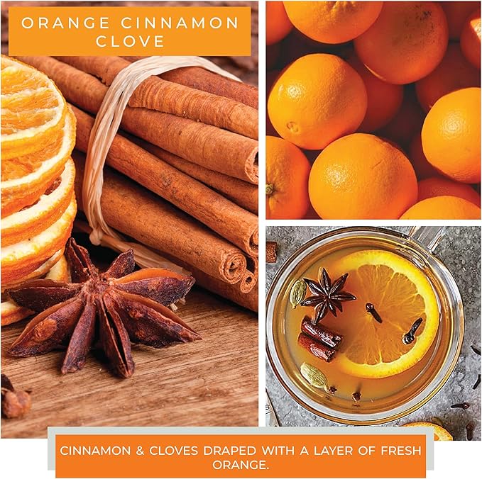 A Cheerful Giver — Orange Cinnamon Clove - 34oz Papa Scented Candle Jar with Lid - Keepers of the Light - 155 Hours of Burn Time, Gift for Women, Orange