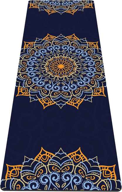 nuveti Yoga Mat Print Extra Thick TPE Non Slip Fitness Exercise Mat with Carrying Bag,72"x24" Extra Thick 6MM Exercise & Workout Mat for Yoga, Pilates Fitness and Floor Exercises