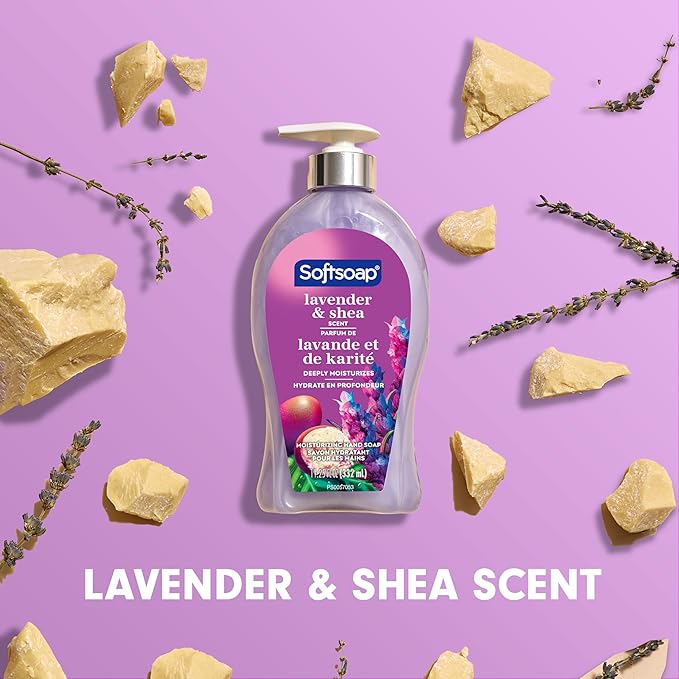 Softsoap Lavender & Shea Scent Liquid Hand Soap, Moisturizing Liquid Hand Soap, 11.25 Ounce, 6 Pack