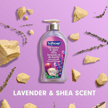 Softsoap Lavender & Shea Scent Liquid Hand Soap, Moisturizing Liquid Hand Soap, 11.25 Ounce, 6 Pack