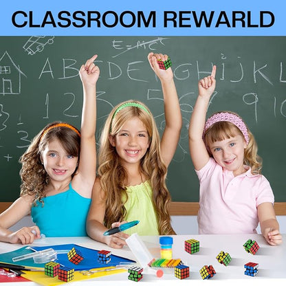 12 Pack Mini Cube Puzzles Perfect for Kids Birthday Party Favors, Classroom Prizes, School Rewards Stress Relief Toys and Easter or Christmas Stocking Stuffers Great as Goody Bag Fillers