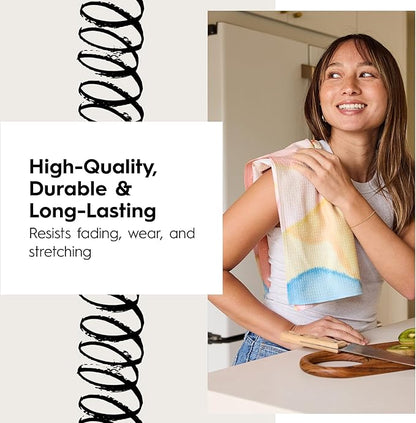 GEOMETRY Bar Towels for Kitchen Premium Towels for Cleaning Dishes & Glassware - Absorbent & Fast Drying Kitchen Towels - Gradient Star, 12" x 14" - 1-Piece