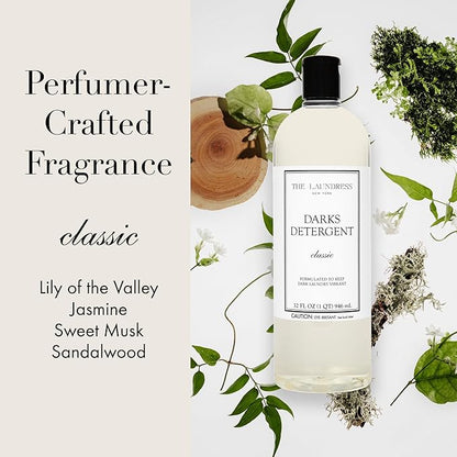 The Laundress Darks Detergent, Concentrated Laundry Detergent Liquid, For Rich Vibrant Colors, Tough on Stains, Classic Scent, 32 oz.
