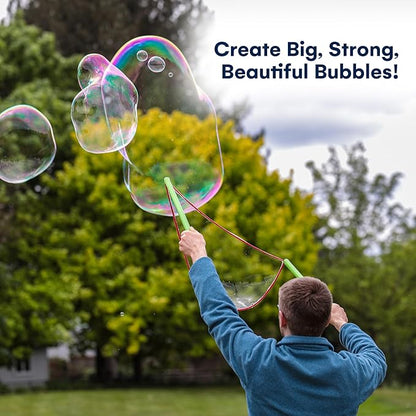 Kidzlane Bubbles Solution Refill 67.63 oz - Large and Easy-Grip Bottle for Bubble Machine, Guns, and Wands - Toddler Liquid Refill for Ages 3 and Above - Easter Basket Filler and Easter Party Favor