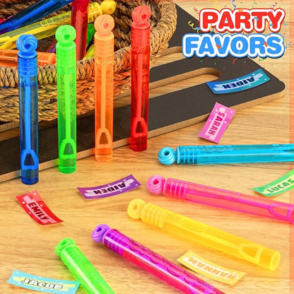 300Pcs Mini Bubble Wands, Assortment Party Favors Toys for Kids Child, 10-Color Wands Summer Beach Pool Toys, Christmas Celebrations, Thanksgiving New Year, Themed Birthdays, Weddings