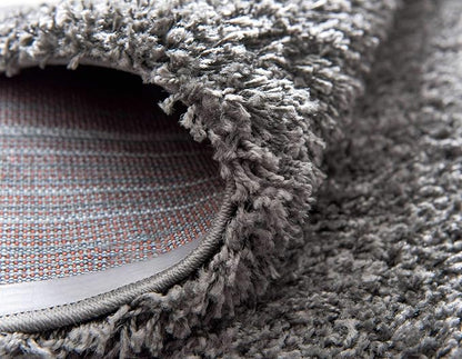 Unique Loom Solid Shag Collection Area Rug (2' x 3' 1" Rectangle, Graphite Gray)