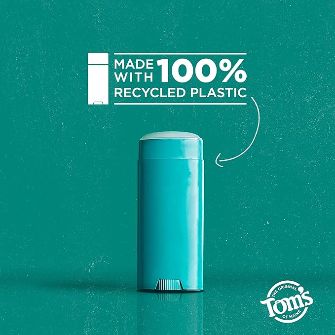 Tom’s of Maine Wild Lavender Aluminum Free Natural Deodorant For Women & Men | Goes on Clear | Odor & Wetness Protection | Naturally Derived and Moisture-Locking Ingredients | 3.25 oz (2 Pack)