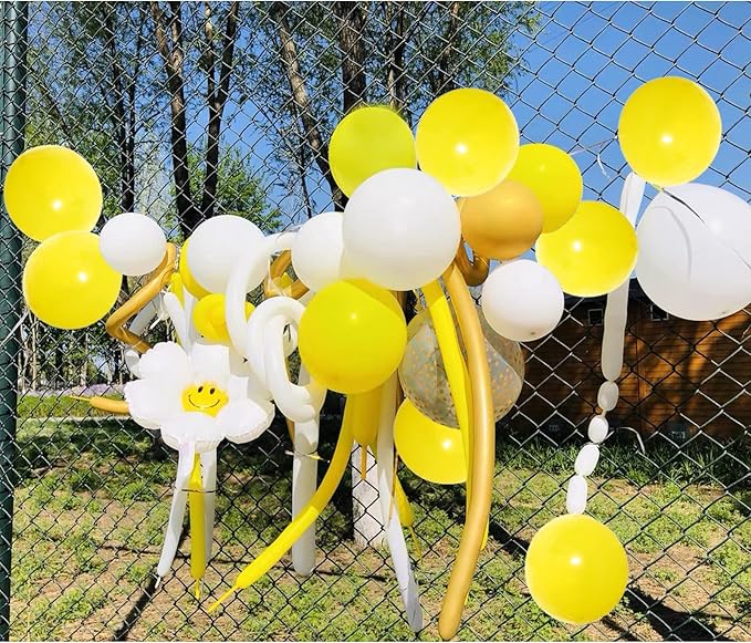 GaesQae Yellow Balloons,12 Inches Yellow Balloons,100pcs Latex Balloons for Birthday Wedding Party Baby Shower Decoration Engagement Party Decorations