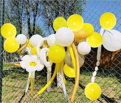 GaesQae Yellow Balloons,12 Inches Yellow Balloons,100pcs Latex Balloons for Birthday Wedding Party Baby Shower Decoration Engagement Party Decorations