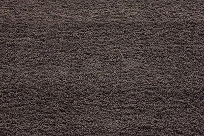 Unique Loom Solid Shag Collection Area Rug (8' Square, Graphite Gray)