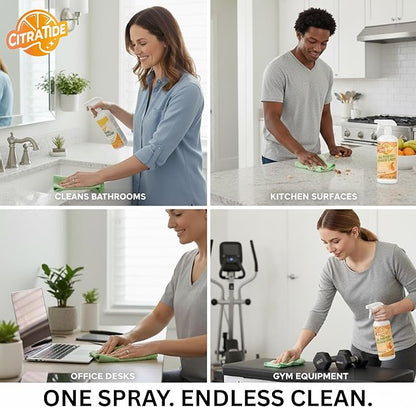 All-Purpose Cleaner Spray – Plant-Based Citrus Formula – Cleans Kitchens, Bathrooms & Hard Surfaces – CITRATIDE – USA Made, Non-Toxic (32 fl oz)