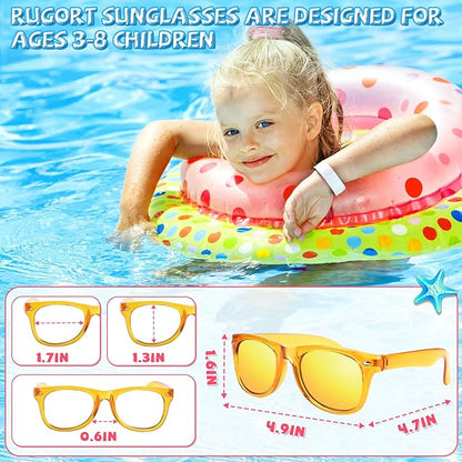 Kids Sunglasses Bulk Party Favors - 24 Packs Boys Girls Sunglass for Kid Age 3-8, Neon Glasses with UV 400 Protection, Goodie Bags Stuffers for Birthday Classroom Graduation Valentines Gifts