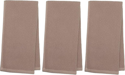 Mia'sDream Cotton Dish Towels for Kitchen, Kitchen Towels, Hand Face Head Towel Waffle Weave, Soft and Absorbent Bath Guest Gym Towel Washcloths, 13inch x 28inch 3 Pack (Brown)