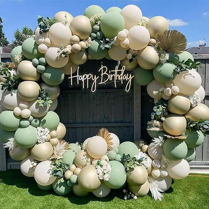 KALOR 12 Inch Retro White Sand Balloons, 50 Pcs Latex Helium Balloons for Kid's Birthday Party, Baby Shower, Wedding, Graduate Party Decorations
