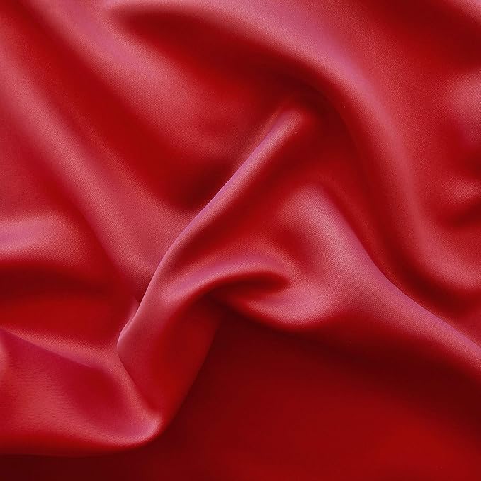 DWCN Red Curtains for Bedroom, Blackout Drapes 63 Inch Length for Living Room, Thermal Room Darkening Window Treatments - 42W x 63L Inch, 2 Panles