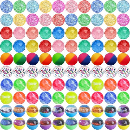 144 Pcs Bouncy Balls Bulk 32mm Bounce Balls 6 Styles High Bouncing Balls Toys for Kids Party Favors Birthdays Gift Classroom ssorted Colorful High Bouncing Ball for Boys Gilrs Birthday Carnival Prizes