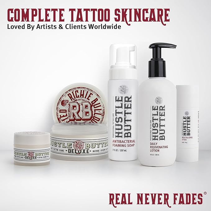 Hustle Bubbles Tattoo Aftercare Tattoo Soap Antibacterial Soap To Clean New Tattoos & Piercings Essential Tattoo Supplies 7oz