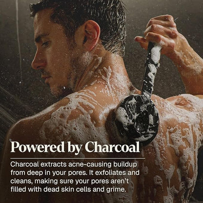 Black Wolf Salicylic Acid Body Wash for Men - 14 Fl Oz Men's Body Acne Wash - Charcoal Helps Reduce Acne Breakouts & Cleanse Your Skin - Full Coverage & Deep Clean Treatment - Men's Bodywash