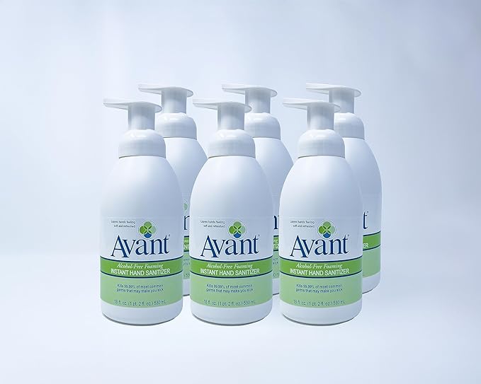 Avant® Alcohol Free Foaming Hand Sanitizer, 18oz Bottle, 6-Pack bulk refill