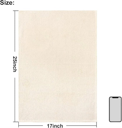 QUILTINA Dish Towels Set,100% Cotton Waffle Weave Kitchen Towels 6 Pack,17 x 25 Inches Dish Towels for Kitchen,Super Absorbent for Drying and Cleaning (Beige, Brown, Dark Grey)