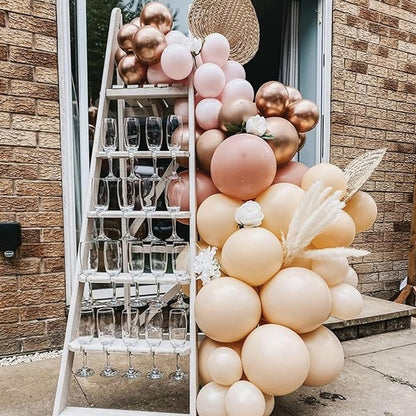 PartyWoo Nude Balloons 50 pcs 12 Inch Beige Apricot Boho Neutral Latex Balloons for Wedding Baby Shower Gender Reveal Graduation Birthday Party Decorations Apricot-F05
