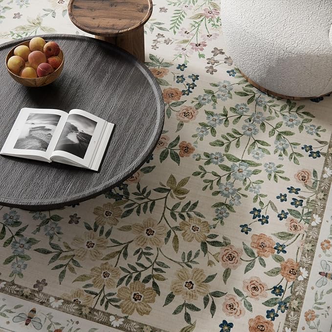 Washable Kitchen Rug Runners for Hallways: 2'x6' Bedroom Rug Non Slip Low-Pile Stain Resistant Indoor Floor Carpet Runner for Indoor Entryway Hallway Laundry Room Beside Farmhouse