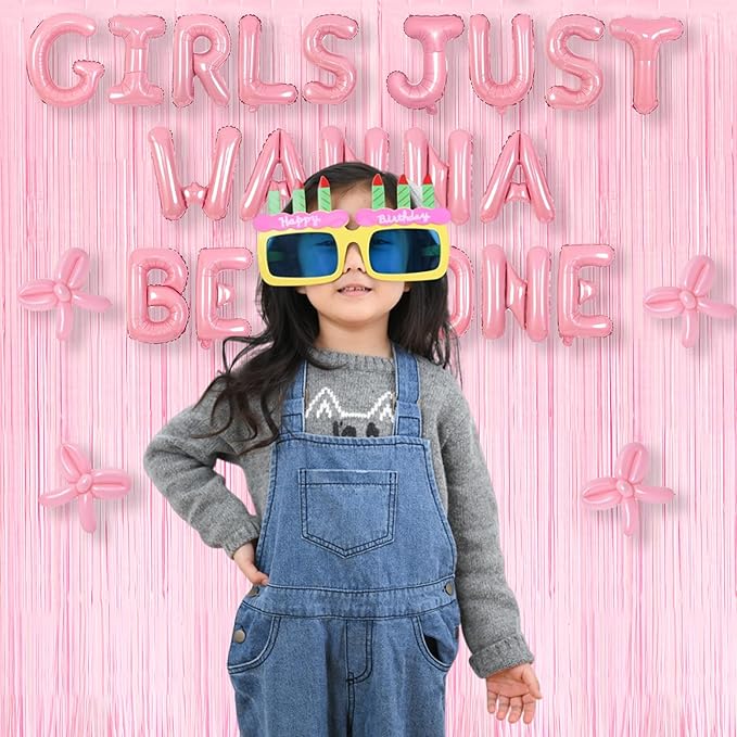 BRAVESHINE Pastel Pink Foil Fringe Curtains Tinsel Backdrop - 2 Pack Photo Booths Party Streamers for Christmas Snowflake Girls Princess Birthdays Bridal Shower Bachelorette Sweet Bow Decorations