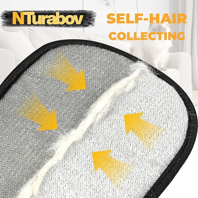 NTurabov Pet Hair Removal Glove for Cats and Dogs,Premium Upgraded Reusable Electrostatic Pet Hair Gloves, Brush Pet Hair Remover Tool for Clothing, Laundry, Couch, Carpet, Car Seat