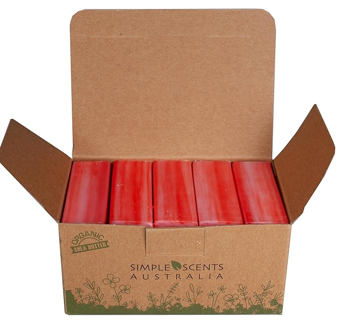 Guava And Peach Scented Natural Soap Bars (5 Bars), 3.5oz Moisturizing French Triple Milled Soap Bars Enriched with Shea Butter - Pure Plant Oil Bath & Body