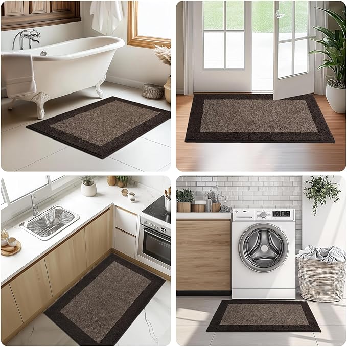 Machine Washable Kitchen Rug 32" x 48", Non Slip Indoor Door Rug, Absorbent Entrance Runner Rug for Bedroom, Hallway, Bathroom, Floor