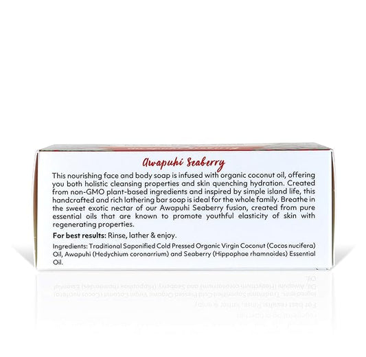 "Coco Fiji Soap Bar for Face and Body Infused With Organic Coconut Oil, Awapuhi Seaberry, Essential Oil, Natural Soap for Moisturizing & Pore Purifying Skin, 7 oz, Pack Of 2 "