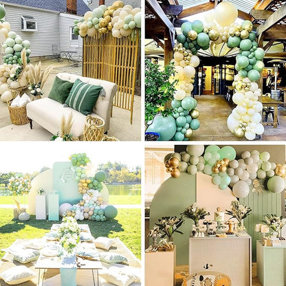 PartyWoo Olive Green Balloons 50 pcs 12 Inch Matte Sage Boho Green Eucalyptus Helium Balloons for Wedding Baby Shower Gender Reveal Birthday Graduation Jungle Safari Party Decorations Green-F06