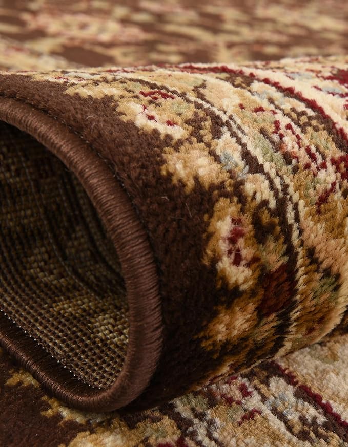 Rugs.com Aditi Collection Rug – 4x6 Oval Brown Medium-Pile Rug Perfect for Living Rooms, Large Dining Rooms, Open Floorplans