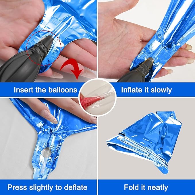 12Pcs Dark Blue Round Foil Balloons, 22" 15" 10" 4D Helium Ball Balloon, Metallic Blue Foil Balloon for Birthday Graduation Wedding Anniversary New Year Eve Disco Prom Party Decorations