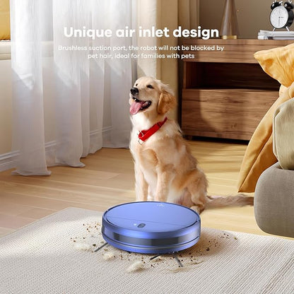 ZCWA Robot Vacuum and Mop Combo,2.4GHz WiFi Link Vacuum Robot,4 Cleaning Mode Robotic Vacuums Cleaner,APP/Remote Aspiradora Robot,Self-Charging Robot Vacuum for Pet Hair,Stains,Carpets,Corner