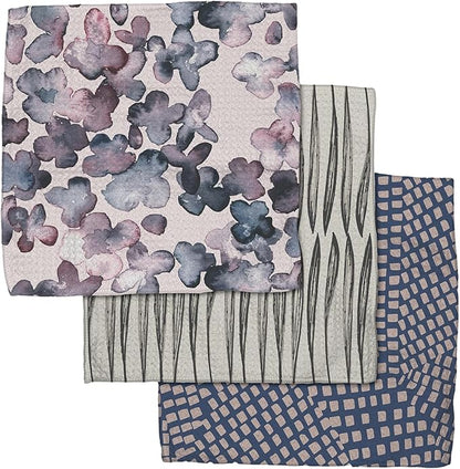 GEOMETRY Kitchen Dish Cloths - Quick Dry Dishcloths for Kitchen - Premium Dish Rags with Geoweave - 3-Pack Set Tiny Petals