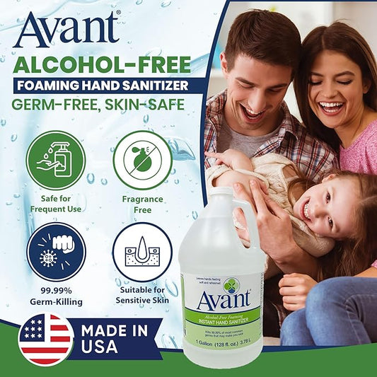 Avant® Alcohol-Free Foaming Hand Sanitizer, 1 Gallon refill