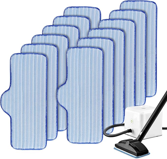 Steam Mop Pads Fit for Dupray Neat Steam Cleaner - Washable and Reusable Replacement Mop Pads Accessories for Multi-Surface Floor (12Pack)