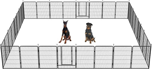FXW Instant Unleashed Dog Playpen, Portable Pet Fence for Outdoor, RV Trips, and Camping, 40inch, 32 Panels for Medium and Large Dogs│Patented