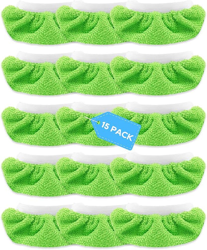 Steam Mop Pads Universal Steam Cleaner Accessories Compatible with Bissell Steam Shot Cleaner Compatible with PurSteam Handheld Steam Cleaner, 15 Pack