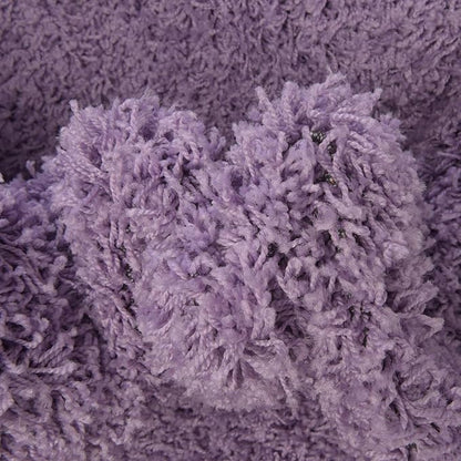Unique Loom Solid Shag Collection Area Rug (6' 1" Round, Lilac)