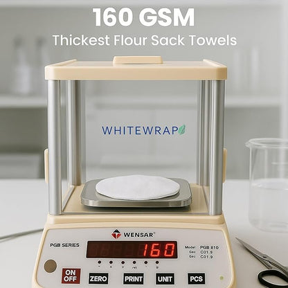 Flour Sack Towels| Towel for Crafts| Kitchen Dish Cotton Blank Towel for Embroidery|Baking Bread Proofing Linen Cover| Thick Absorbent Quick Dry| 12 Pack 18"x28" White