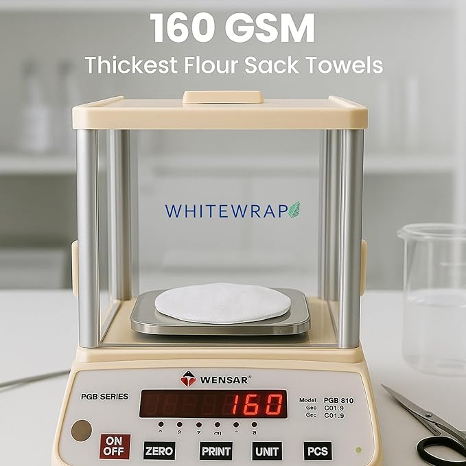 Flour Sack Towels| Tea Towel for Crafts| Kitchen Dish Cotton Blank Towel for Embroidery|Baking Bread Proofing Linen Cover| Thick Absorbent Quick Dry| 2 Pack 18"x28" White