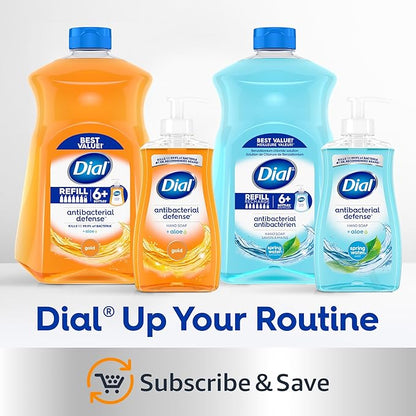 Dial Antibacterial Defense Liquid Hand Soap + Aloe, Aloe Scent, 52 Fl Oz Hand Soap Refill (Pack of 3), Dermatologist-Tested, Gentle Formula