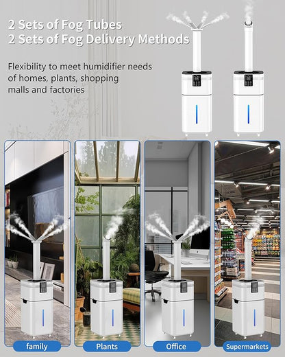 Humidifier Large Room, 30L/7.93Gal Commercial Humidifier 4200 sq.ft, 3000ml/H Cool Mist Humidifiers with Top Fill, 4 Mist Mode,Timer for Plants, Office, Warehouse & Greenhouse