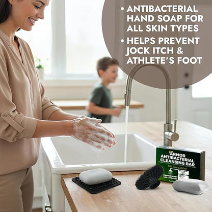 Antibacterial Soap Antibacterial Hand Soap for All Skin Types | Kills 99.9% of Germs & Bacteria | Helps with Jock Itch, Athlete’s Foot, Ringworm, Itchy Skin & Odor Soap with Case Pack of 2