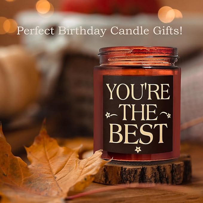 You're The Best Scented Candles - Bestie Gift for Women - Friendship, Birthday, Christmas, Thank You, Appreciation Gifts for Coworker, Best Friend, Sister, Mom - Natural Soy Candle for Home