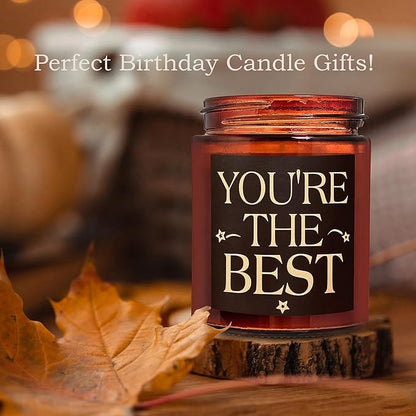 You're The Best Scented Candles - Bestie Gift for Women - Friendship, Birthday, Christmas, Thank You, Appreciation Gifts for Coworker, Best Friend, Sister, Mom - Natural Soy Candle for Home