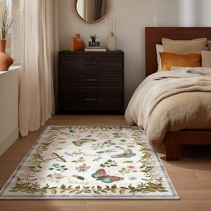 2x3 Washable Throw Rugs for Entryway: Door Mat Indoor Entrance Small Rug Non-Slip Low Pile Soft Kitchen Rug for Front Door Indoor Entrance Entry Bedside Kids Room