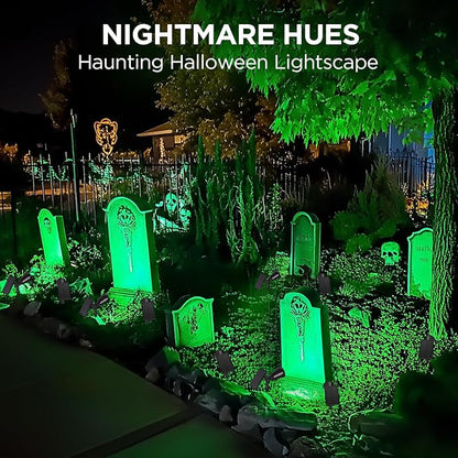 InnoGear Solar Lights Outdoor Waterproof Halloween Christmas Solar Garden Light for Outside Yard Landscape Lighting Pathway Spot Lights Spotlight Wall Light Auto On/Off, 2 Pack (Red and Green Light)